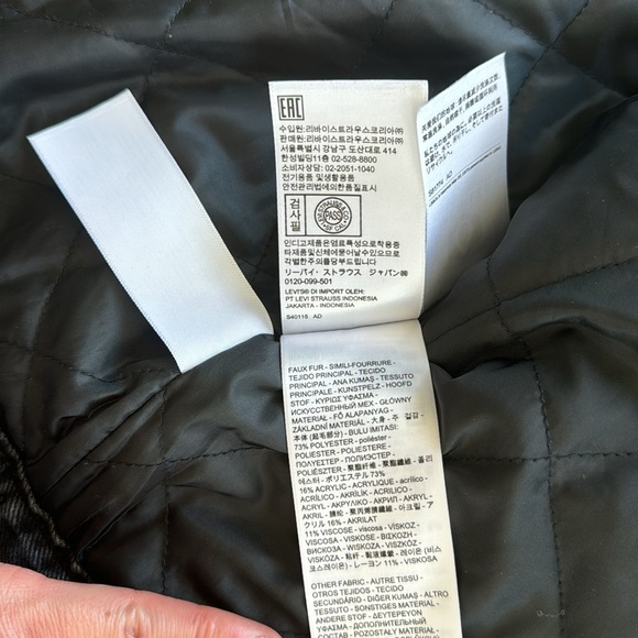 Levi Strauss Sherpa jacket extra small black - Picture 5 of 7